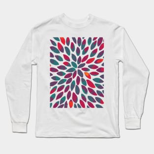 Watercolor brush strokes - teal and orange Long Sleeve T-Shirt